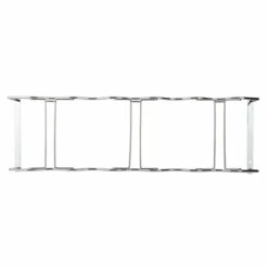 Under Cabinet 6 Wine Bottle & 6 Glass Rack - 3 Channel - Stainless Steel -PourLab Zone FTR006 Under Cabinet 6 Wine Bottle and 6 Glass Rack 3 Channel Sta 005 53033.1603376926