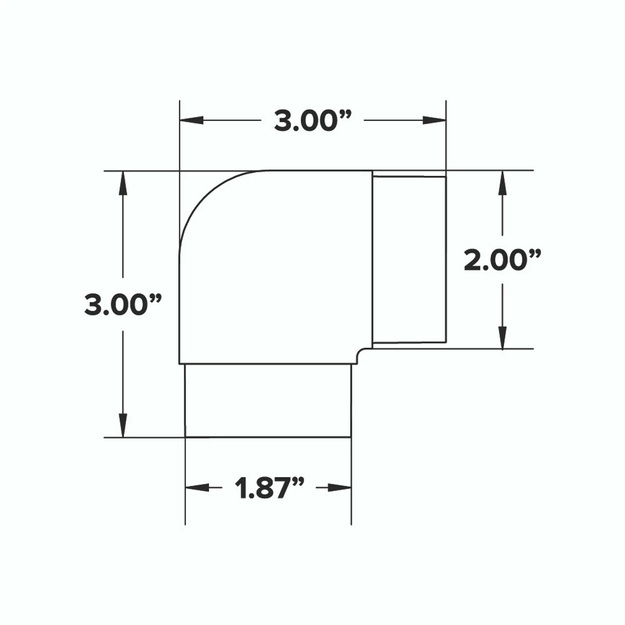 Flush Elbow Fitting 90 Degree - Sunset Copper - 2" OD 6 Flush Elbow Fitting 90 Degree - Sunset Copper - 2" OD - Image 4