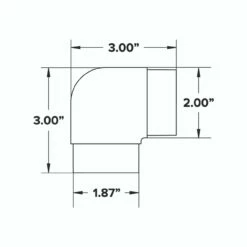 Flush Elbow Fitting 90 Degree - Satin Brushed Brass - 2" OD 9 Flush Elbow Fitting 90 Degree - Satin Brushed Brass - 2" OD -PourLab Zone Flush 90 Degree Elbow 87291.1605734952