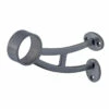 Bar Mount Foot Rail Bracket - Gunmetal Grey - 2" OD