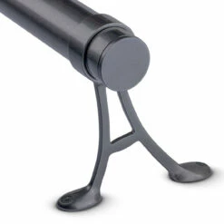 Floor Mount Foot Rail Bracket - Gunmetal Grey - 2" OD -PourLab Zone GRY 76914 2 Floor Mount Foot Rail Bracket Gunmetal Grey 2 OD 01 55215.1595359329