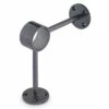 90 Deg. Post Foot Rail Bracket - Gunmetal Grey - 2" OD