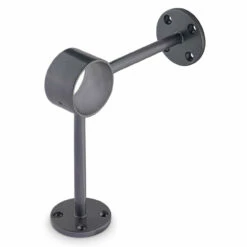 90 Deg. Post Foot Rail Bracket - Gunmetal Grey - 2" OD