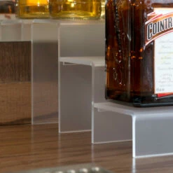 12-inch 3 Tier Liquor Bottle Shelf - Translucent -PourLab Zone KEG 012 3T C 12 inch 3 Tier Liquor Bottle Shelf Transluscent 4 47999.1592503752