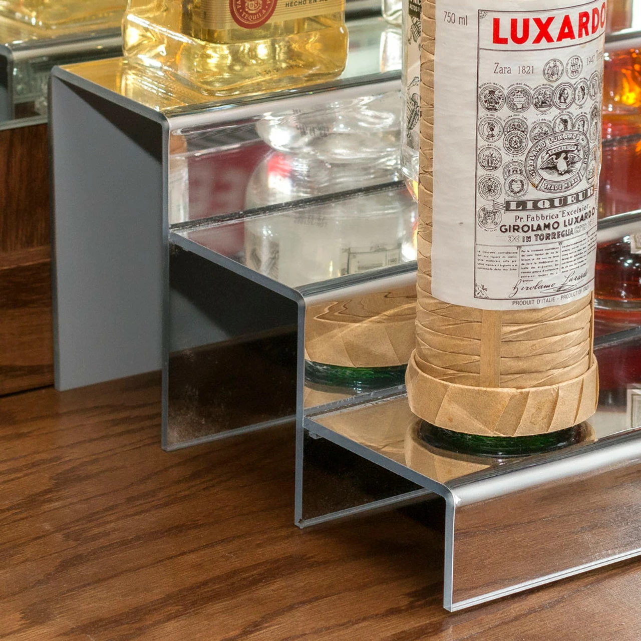 24-inch 3 Tier Liquor Bottle Shelf - Mirror Finish 6 24-inch 3 Tier Liquor Bottle Shelf - Mirror Finish - Image 4