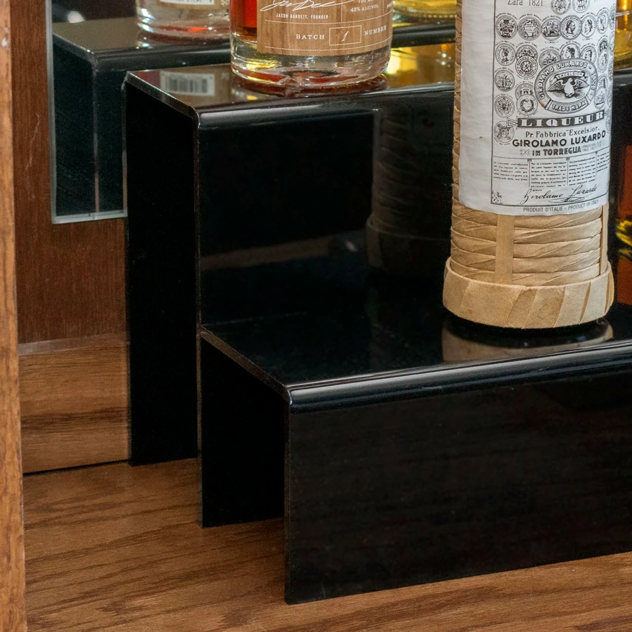 34-inch 2 Tier Liquor Bottle Shelf - Black 6 34-inch 2 Tier Liquor Bottle Shelf - Black - Image 4