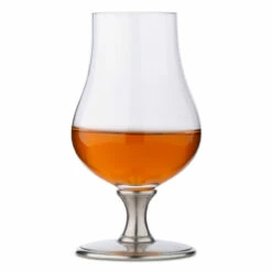 MATCH Handmade Italian Pewter Stemmed Whiskey Glass - 8 Oz