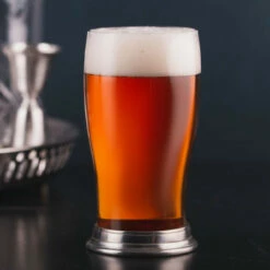 MATCH Handmade Italian Pewter Footed Imperial Pint Beer Glass - 20 Oz -PourLab Zone MATCH 1369 MATCH Handmade Italian Pewter Footed Imperial Pint Beer Glass 20 oz 003 91063.1620853354