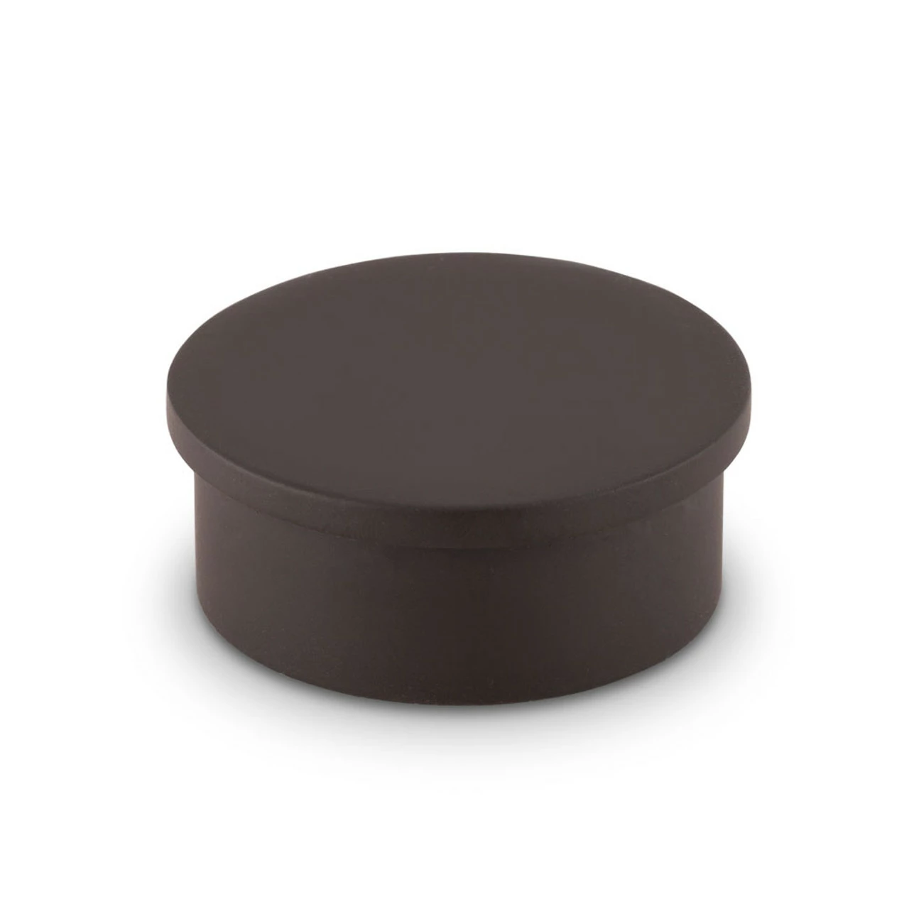 Flush Flat End Cap - Oil Rubbed Bronze - 1.5" OD 3 Flush Flat End Cap - Oil Rubbed Bronze - 1.5" OD