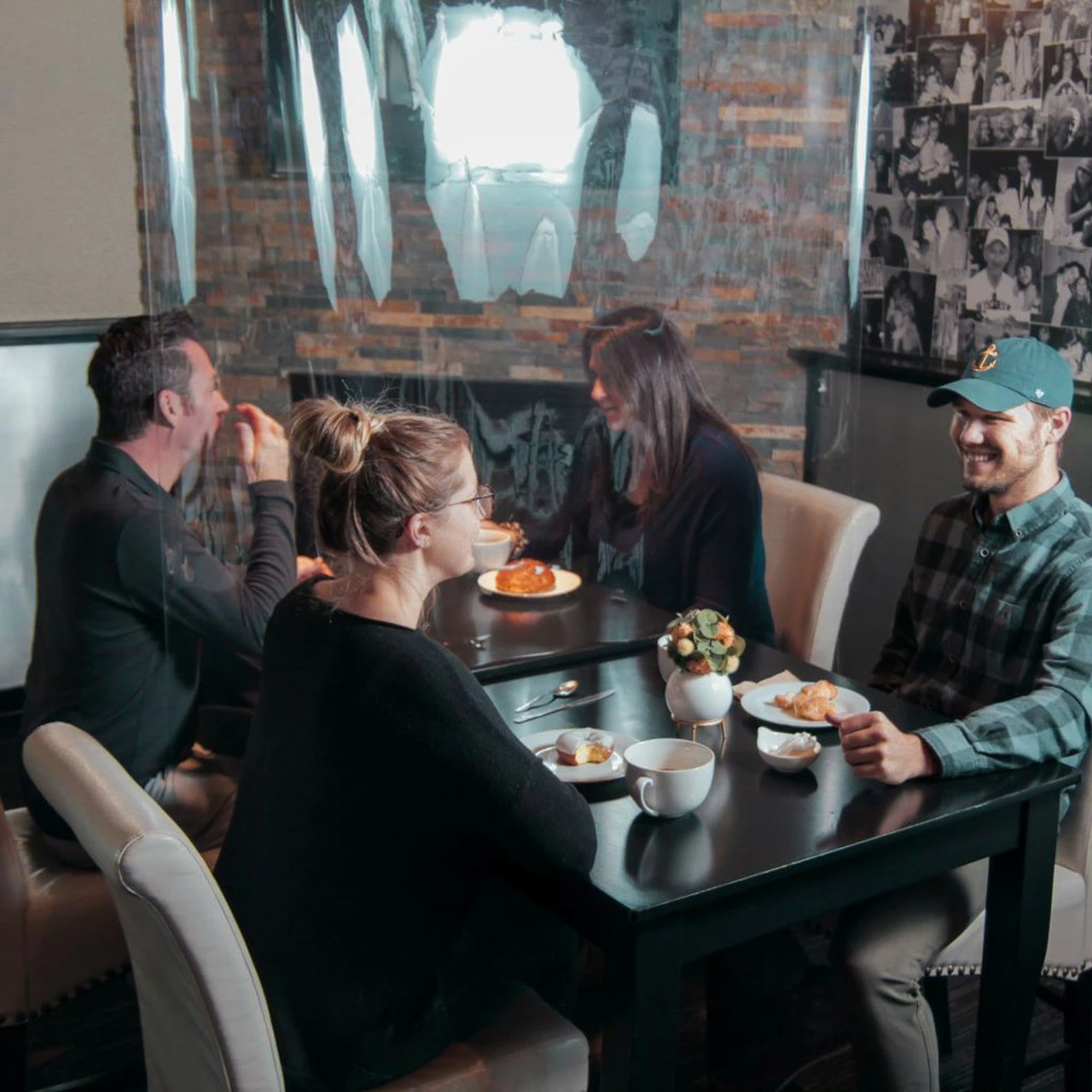 Hanging Protective Clear PVC Restaurant Partition - 54"W X 84"H 5 Hanging Protective Clear PVC Restaurant Partition - 54"W X 84"H - Image 3