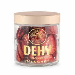 Dehydrated Strawberries Cocktail Garnish - Hand Cut Strawberry Slices - 16 Oz Jar