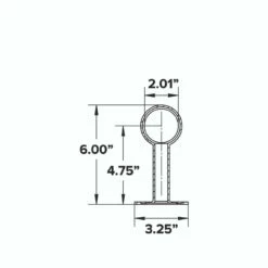 Rounded Center Post Bracket - Sunset Copper - 2"OD -PourLab Zone Rounded Center Post Bracket 49407.1605214293