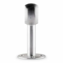 Rounded Center Post Bracket - Brushed Stainless Steel - 2" OD -PourLab Zone S336 2 Rounded Center Post Bracket Brushed Satin Stainless Steel 2 OD 02 18161.1592923136