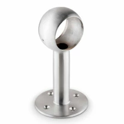 Rounded Center Post Bracket - Brushed Stainless Steel - 2" OD