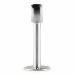 Tall Rounded Center Post Bracket - Brushed Stainless Steel - 2" OD -PourLab Zone S336 2 TALL Tall Rounded Center Post Bracket Brushed Satin Stainless 02 93559.1592923179