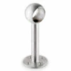 Tall Rounded Center Post Bracket - Brushed Stainless Steel - 2" OD