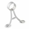 Floor Mount Foot Rail Bracket - Brushed Stainless Steel - 2" OD