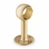 Rounded Center Post Bracket - Satin Brushed Brass - 2" OD