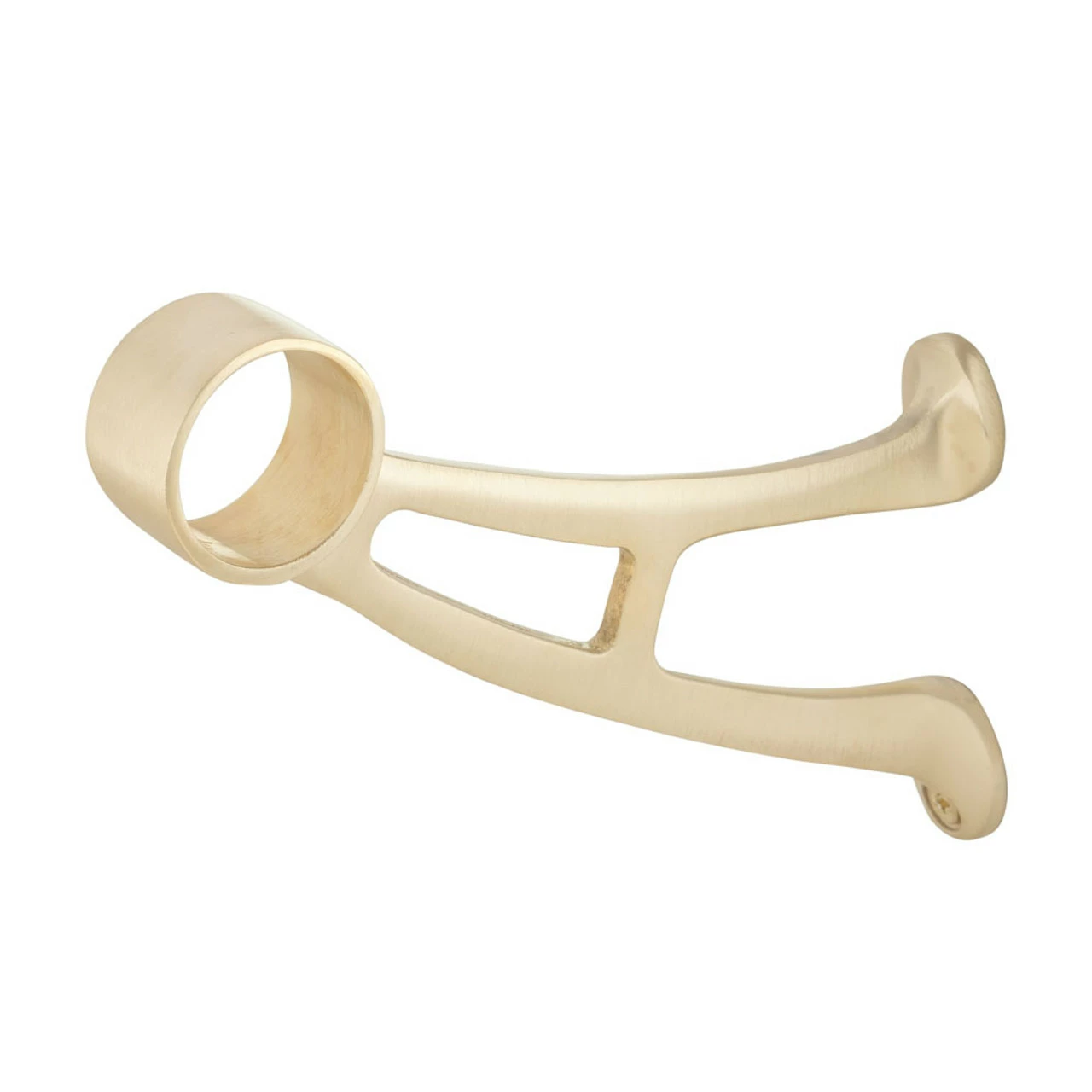 Bar Mount Foot Rail Bracket - Satin Brushed Brass - 1.5" OD 3 Bar Mount Foot Rail Bracket - Satin Brushed Brass - 1.5" OD