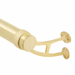 Bar Mount Foot Rail Bracket - Satin Brushed Brass - 2" OD -PourLab Zone SB 76913 2 Bar Mount Foot Rail Bracket Brushed Satin Brass 2 Inch OD 04 36181.1605206132