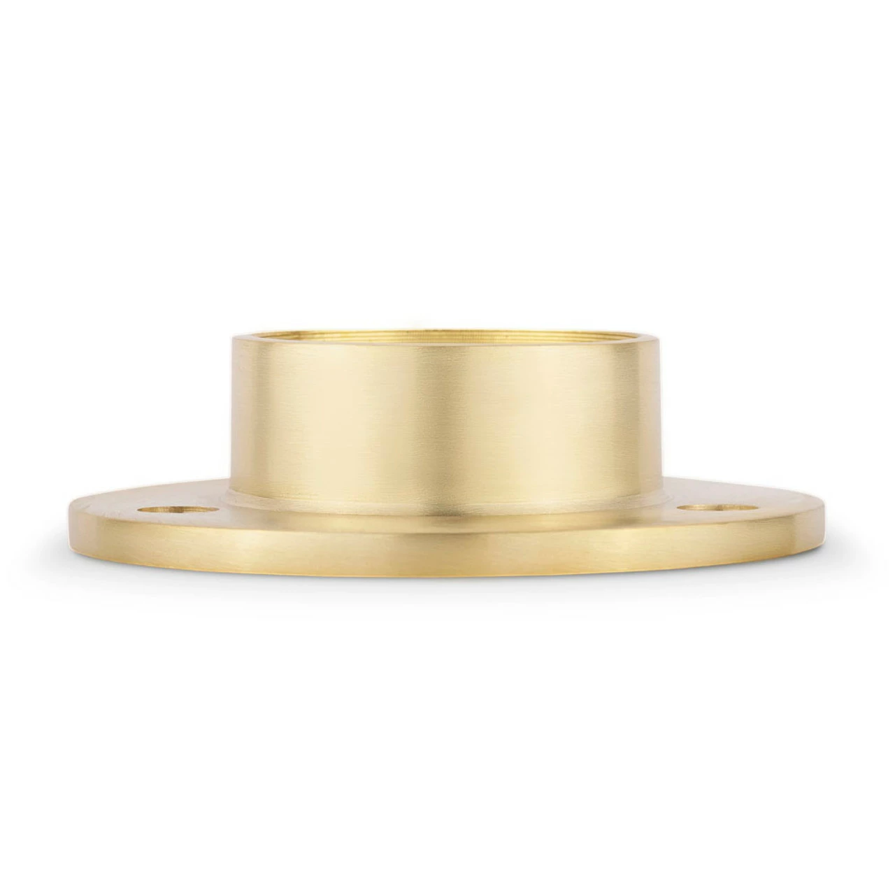 4" Wall Flange - Satin Brushed Brass - 2" OD 4 4" Wall Flange - Satin Brushed Brass - 2" OD - Image 2