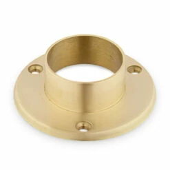 4" Wall Flange - Satin Brushed Brass - 2" OD