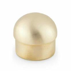 Domed End Cap - Satin Brushed Brass - 1.5" OD