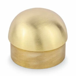 Domed End Cap - Satin Brushed Brass - 2" OD