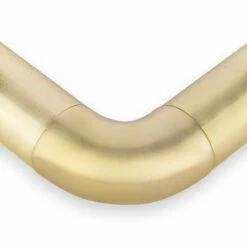 Curved Flush Elbow Fitting 90 Degree - Satin Brushed Brass - 2" OD -PourLab Zone SB 76966 2 Curved Flush Elbow Fitting 90 Degree Brushed Satin Brass 02 69495.1595361944