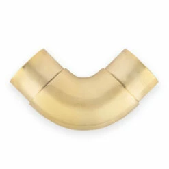 Curved Flush Elbow Fitting 90 Degree - Satin Brushed Brass - 2" OD -PourLab Zone SB 76966 2 Curved Flush Elbow Fitting 90 Degree Brushed Satin Brass 03 48996.1595361944