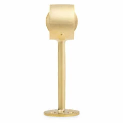 90 Deg. Post Foot Rail Bracket - Satin Brushed Brass - 2" OD -PourLab Zone SB 76979 2 90 deg pt Post Foot Rail Bracket Brushed Satin Brass 2 Inch OD 03 07219.1605203101