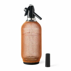 Glass Soda Siphon With Copper Metal Mesh - 1 Liter