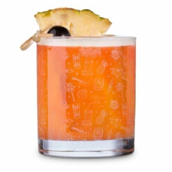 Urban Bar Tiki Pattern Old Fashioned Cocktail Glasses - Set Of 6 - 8.45 Oz