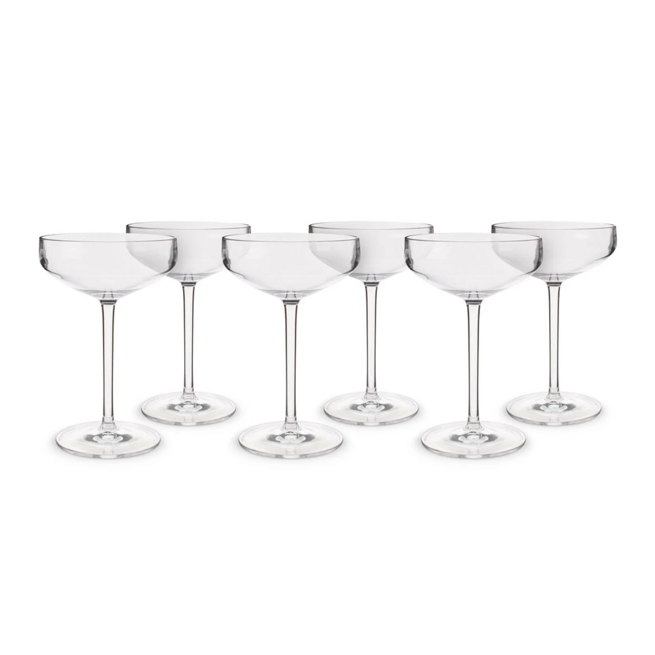 Urban Bar Iris Coupe Glasses - Shatterproof Tritan Plastic - 9.8 Oz - Set Of 6