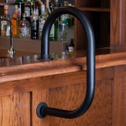 KegWorks Classic Service Bar Rail - Matte Black - 2" OD -PourLab Zone W901 BLK KW KegWorks Classic Service Bar Rail Matte Black 2 OD 05 10399.1600958263