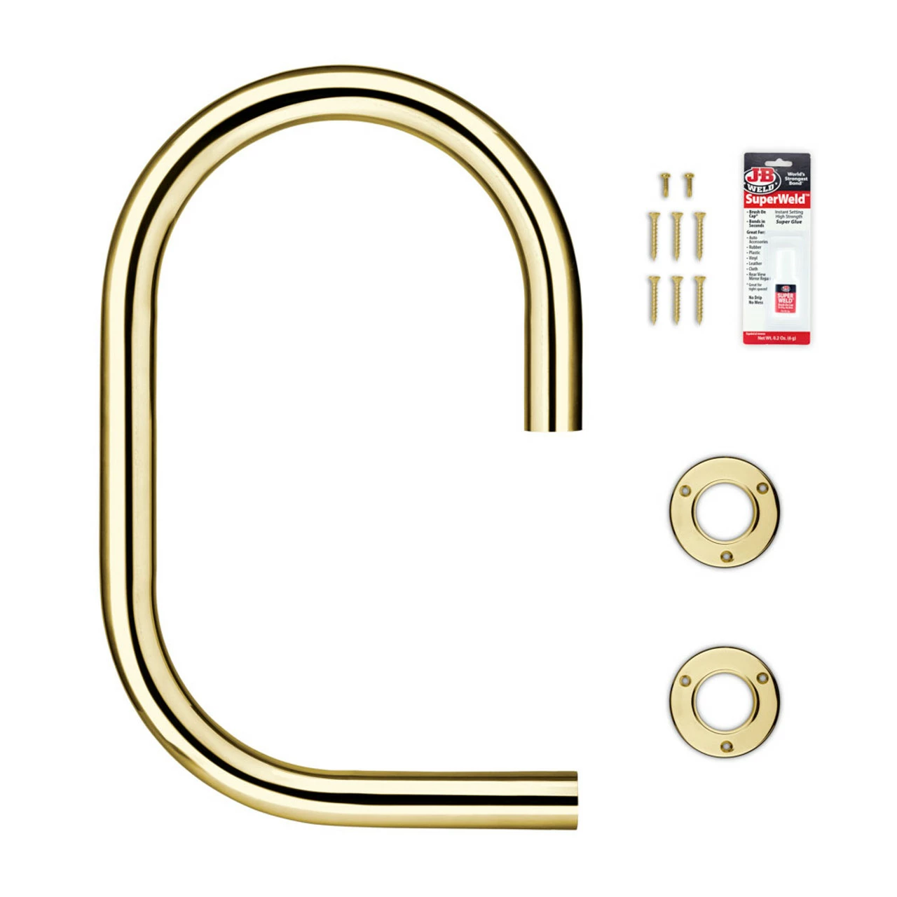 KegWorks Classic Service Bar Rail - Polished Brass - 2" OD 5 KegWorks Classic Service Bar Rail - Polished Brass - 2" OD - Image 3