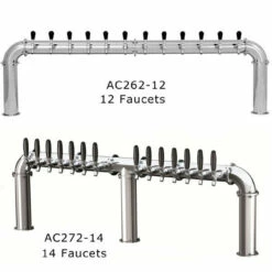 Arcadia Draft Beer Tower - Stainless Steel - Glycol Cooled - 8 To 14 Faucets -PourLab Zone acxxx x arcadia 12 14 b1 new14 05117.1590768803