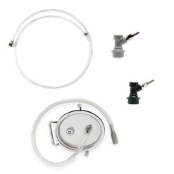 Ball Lock Quick Disconnects Kit W/ Keg Carbonation Lid & 5' Barrier Line Jumper