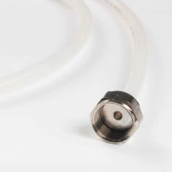 5' Barrier Line Jumper - 1/4" ID - Stainless Steel Connectors -PourLab Zone barr 5ft jump ss 5 barrier line jumper with ss connector components 2 65543.1590768922