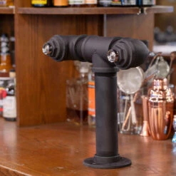 Draft Beer Tower - Black Iron - Double Tap - No Faucet -PourLab Zone blackpipe tower 2faucet nofaucets 72791.1590765654