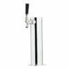 Draft Tower - 100% Stainless Steel Contact - 3" Column - 1 Faucet -PourLab Zone c173 polished stainless steel draft beer kegerator tower 0012 1 39975.1590770179
