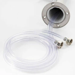 Draft Beer Tower - Stainless Steel - 3" Column - 2 Perlick 630SS Faucets -PourLab Zone c175 525ss kit kit double tap draft tower stainless 3in w 630ss faucets 0023 14277.1675702055