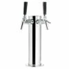 Draft Tower - 100% Stainless Steel Contact - 3" Column - 2 Perlick 650SS -PourLab Zone c175 650ss kit double tap stainless tower with 2 650ss faucets 0002 1 60853.1590770199