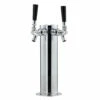 Draft Tower - 100% Stainless Steel Contact - 3" Column - 2 Faucet -PourLab Zone c175 double tap stainless steel draft beer kegerator tower 3 inches 0007 1 15273.1590770183