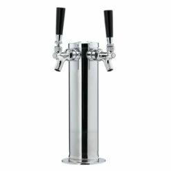 Draft Tower - 100% Stainless Steel Contact - 3" Column - 2 Faucet