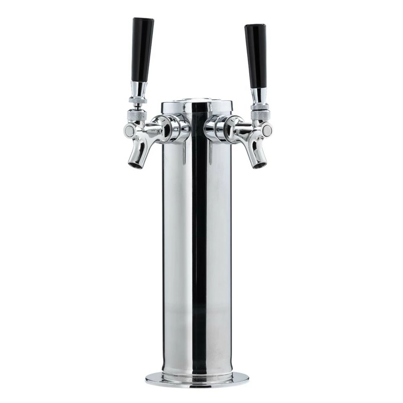 Draft Tower - 100% Stainless Steel Contact - 3" Column - 2 Faucet - Barrier Line
