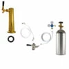 1 Faucet Tower Kegerator Conversion Kit - Brass Tower - US Sankey D System - 5lb CO2 Tank