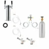 2 Faucet Tower Kegerator Conversion Kit - Stainless Steel Tower - US Sankey D System - 5lb CO2 Tank -PourLab Zone c240dbltow convkit m1 2 05650.1590769485