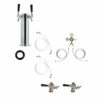 2 Faucet Tower Kegerator Conversion Kit - Stainless Steel Tower - US Sankey D System - No CO2 Tank -PourLab Zone c240dbltwrlc convkit m1 1 11602.1590769500