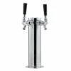 Draft Beer Tower - Stainless Steel - 3" Column - 2 Faucets -PourLab Zone c274 100 percent stainless steel beverage contact double tap draft beer 0007 02752.1675702007